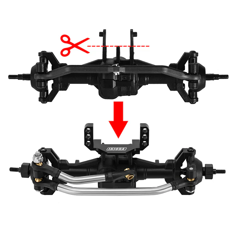 INJORA Lay Down Servo Mount & Steering Links for 1/18 TRX4M Stock Axle - Image 5