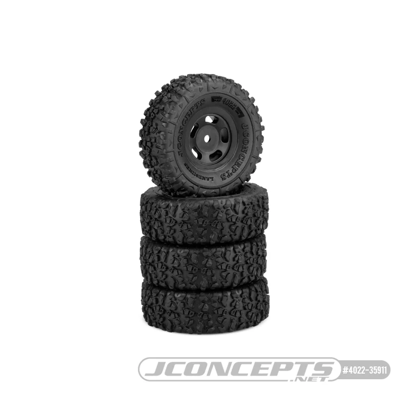 JConcepts |Landmines 52mm 1/24 Scale Pre-Mounts w/Glide 5 Wheel - Green Compound (4022-32911)