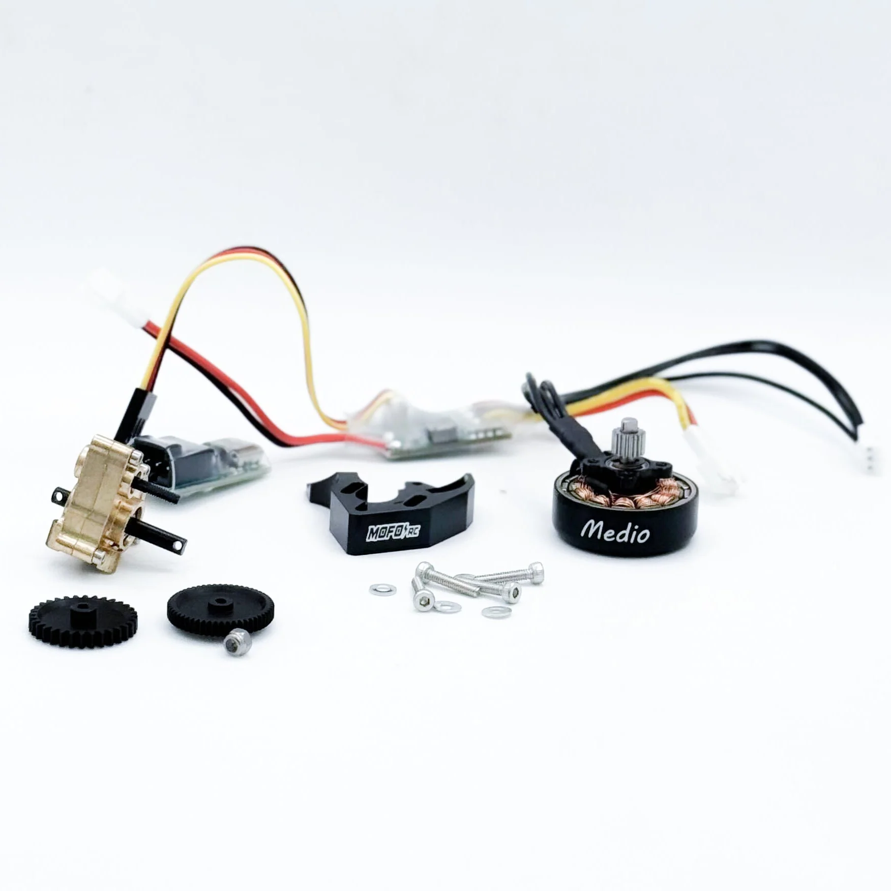 Mofo RC | MVP 2550Kv Brushless Pancake Motor/Rockwolf ESC/Mount + Transmission Combos- (For Axial® SCX24™/AX24™) - Image 2