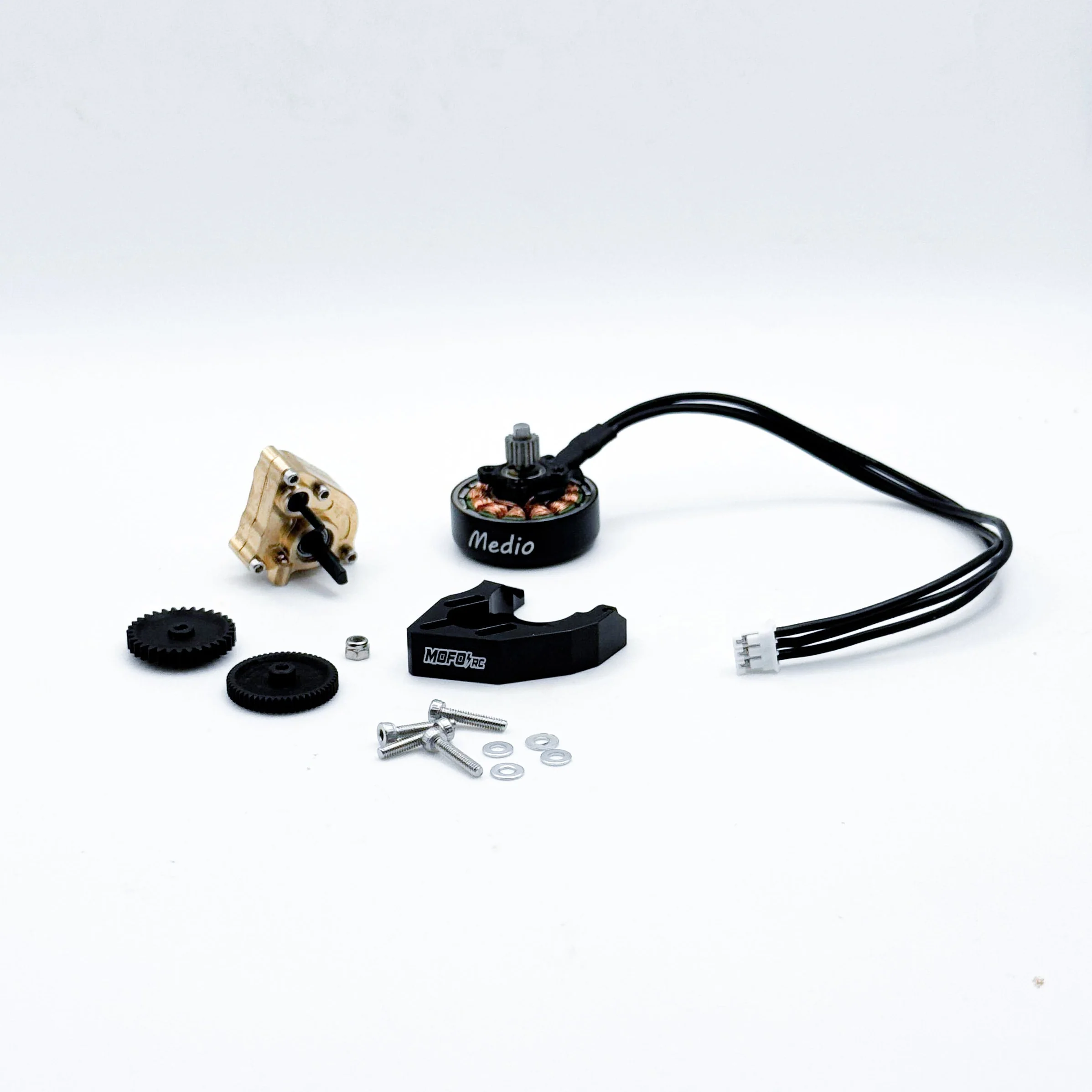 Mofo RC | MVP 2550Kv Brushless Pancake Motor + Mount/Transmission Combos- (For Axial® SCX24™/AX24™) - Image 2