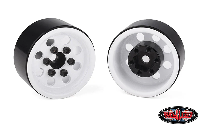 RC4WD | Stamped Steel 1.0" Pro8 Beadlock Wheels - White (Z-W0357) - Image 4