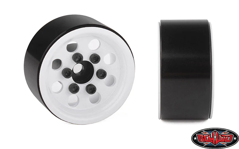 RC4WD | Stamped Steel 1.0" Pro8 Beadlock Wheels - White (Z-W0357) - Image 5