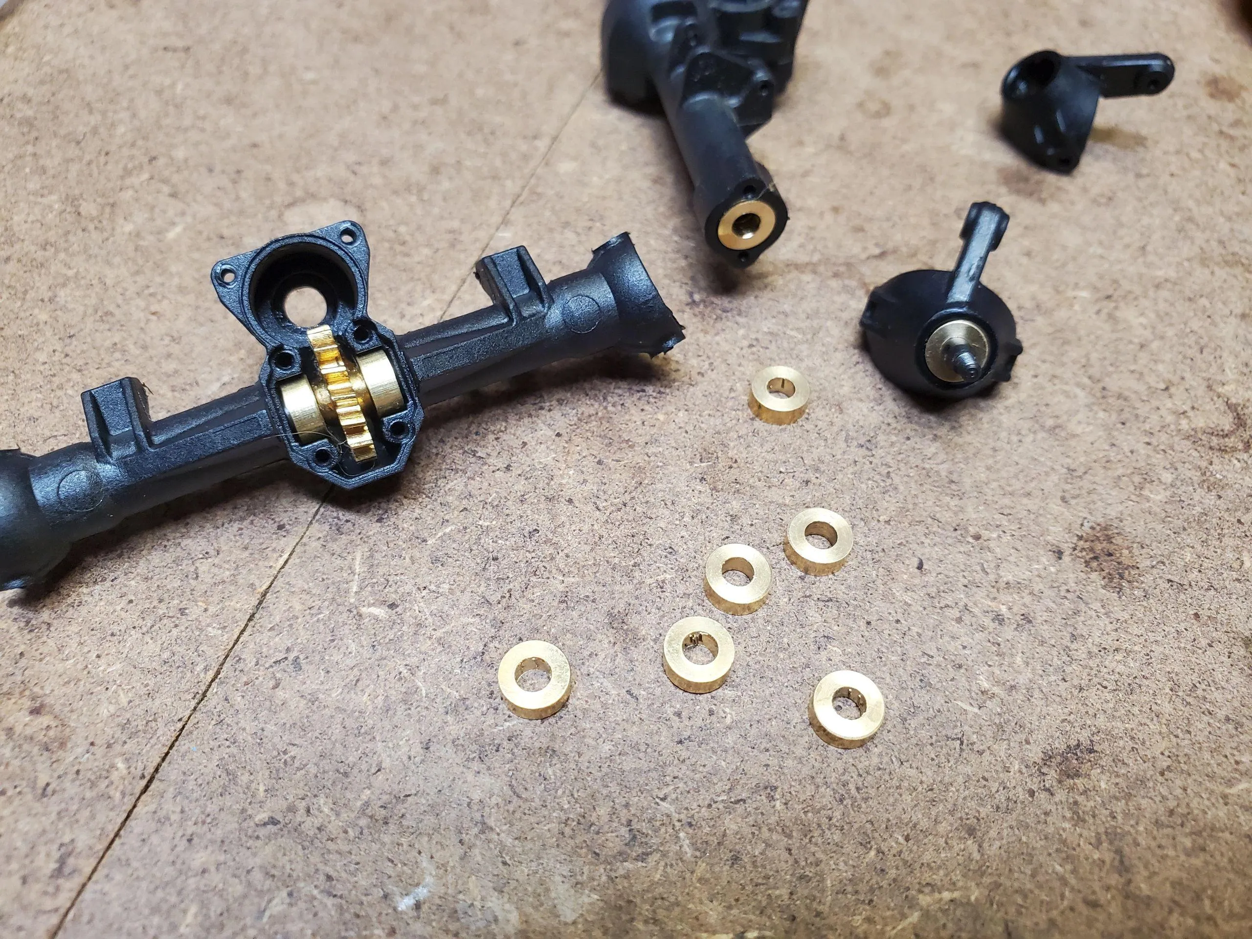 SCX24 Bearings Set – Brass, Complete Front & Rear 12-Piece Waterproof, Rustproof, Low-Speed Competition Upgrade